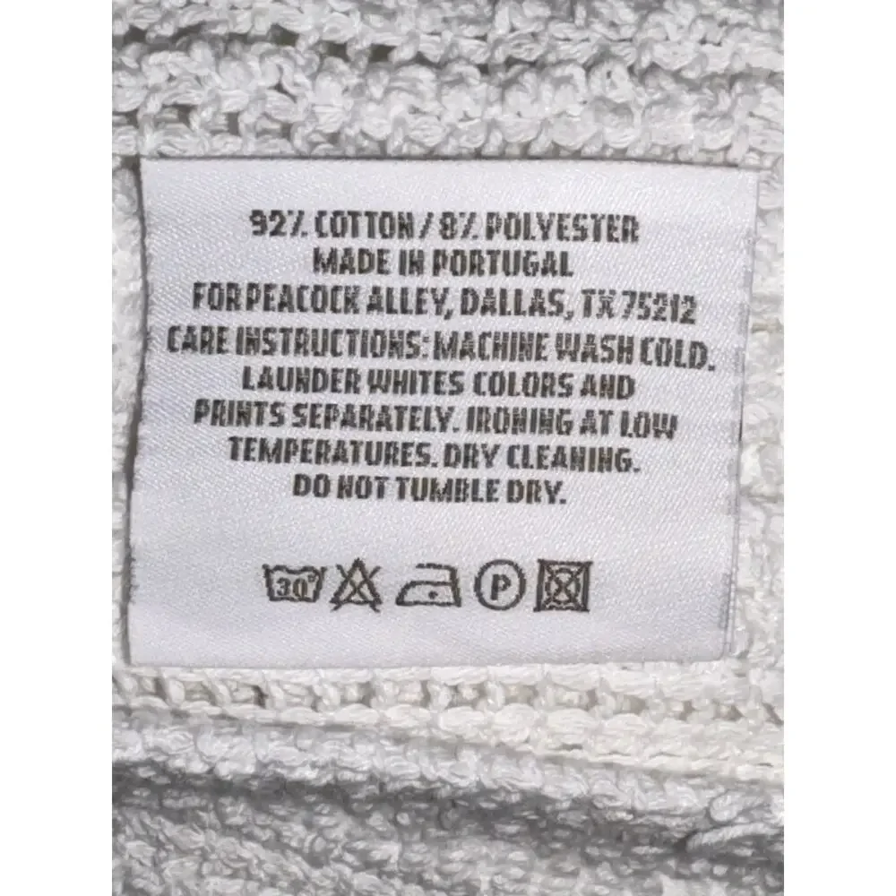PEACOCK ALLEY White Matelasse Coverlet Bedspread Flower Floral 108”x88”
